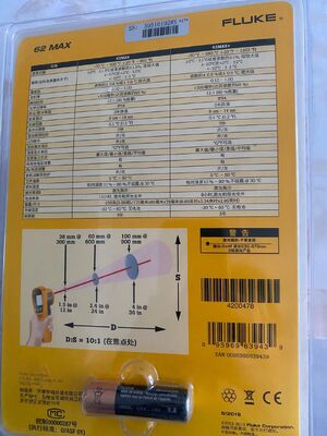 New Original FLUKE 62 MAX Mini Infrared Thermometer in Stock