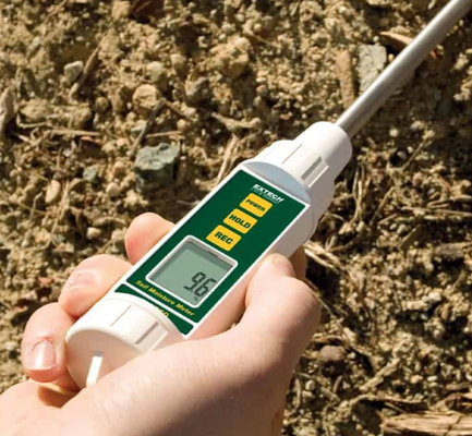 new flir EXTECH MO750 Soil Moisture Meter with Heavy-Duty 8" (20cm) Probe