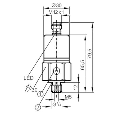 IFM PP7553 Pressure switch with ceramic measuring cell
